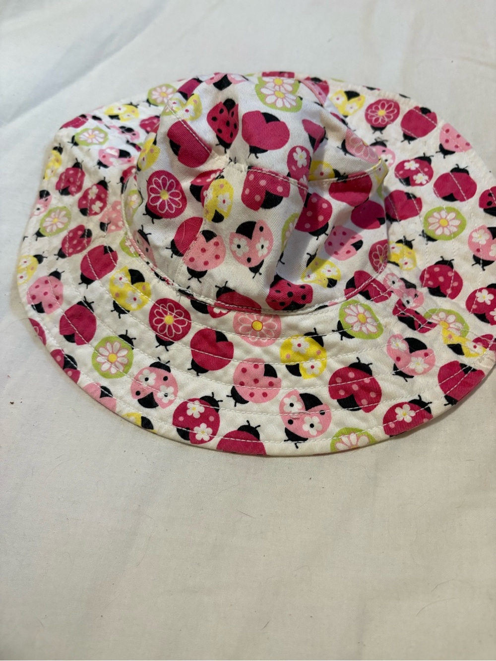 Gymboree Pink and Yellow Ladybug Bucket Hat